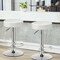 Modern Swivel Round PU Leather Seat Bar Stool with Adjustable Height and Steel Base